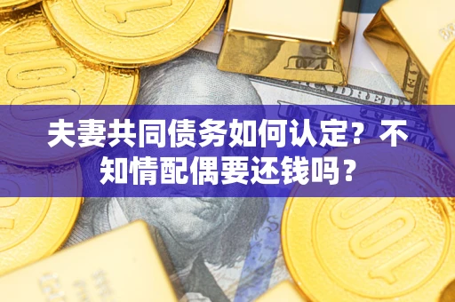 北京夫妻共同债务如何认定？不知情配偶要还钱吗？