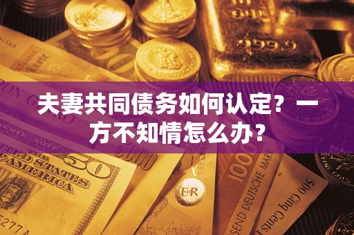 北京夫妻共同债务如何认定？一方不知情怎么办？