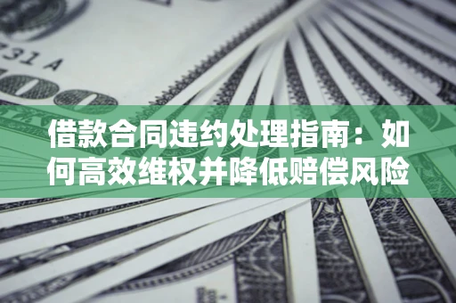 北京借款合同违约处理指南：如何高效维权并降低赔偿风险？
